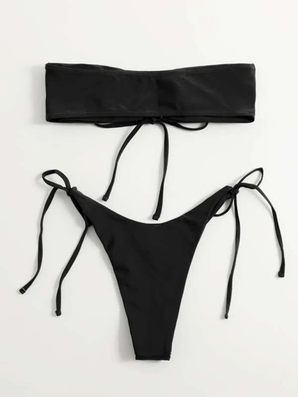 One-piece low waist strapless bikini